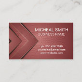 赤いジオメトリック矢印 名刺 (正面)