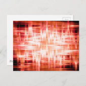 赤いジグザグパターン ポストカード (正面/裏面)