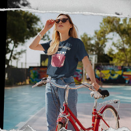 赤いジャムまたはゼリーの瓶のカスタムメッセージグラフィック Tシャツ