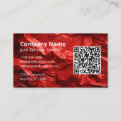 赤いジャンク取り外し運搬サービスロゴ 名刺 (正面)