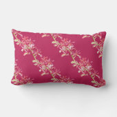 赤いジュエルオーキッドの花の水彩画 クッション (裏面)