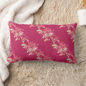 赤いジュエルオーキッドの花の水彩画 クッション (ブランケット)