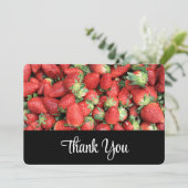赤いジューシーなイチゴのバッチありがとう サンキューカード (スタンド正面)