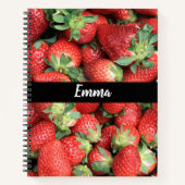 赤いジューシーなイチゴの写真 ノートブック (正面)