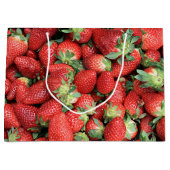 赤いジューシーなイチゴの写真 ラージペーパーバッグ (正面)