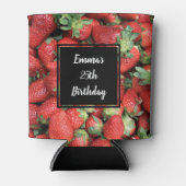 赤いジューシーなイチゴの写真 缶クーラー (正面)