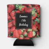 赤いジューシーなイチゴの写真 缶クーラー (裏面)