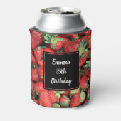 赤いジューシーなイチゴの写真 缶クーラー (缶裏面)
