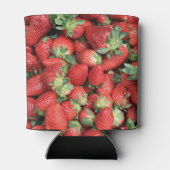 赤いジューシーなイチゴの写真 缶クーラー (裏面)