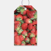 赤いジューシーなイチゴの誕生日 ギフトタグ (裏面)