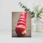 赤いジューシーなリンゴのはがき ポストカード (スタンド正面)