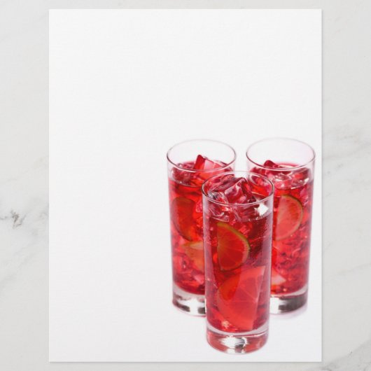 赤いジュースのカクテル チラシ (正面)