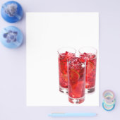 赤いジュースのカクテル チラシ (シングル)