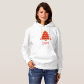赤いジョワユー・ノエル クリスマスTシャツ パーカ (正面フル)