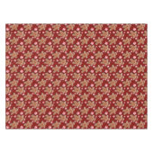 赤いジンジャーブレッドのクッキーキャンデー テーブルクロス (正面(横))