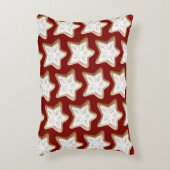 赤いジンジャーブレッドスタークッキークリスマス アクセントクッション (正面(垂直))