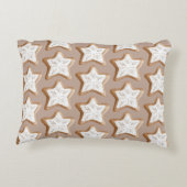 赤いジンジャーブレッドスタークッキークリスマス アクセントクッション (裏面)