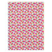 赤いスイカ黄色いレモンのトロピカルオン白 テーブルクロス (正面)