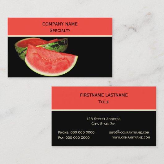赤いスイカ 名刺 (正面/裏面)
