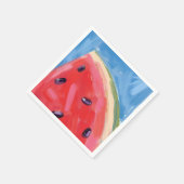 赤いスイカ | 水彩果物絵画 スタンダードカクテルナプキン (角)