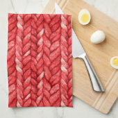 赤いスウェーターのブライズシャワー キッチンタオル (四つ折り)