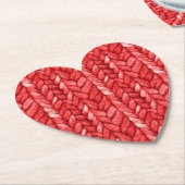 赤いスウェーターのブライズシャワー ペーパーコースター (アングル)