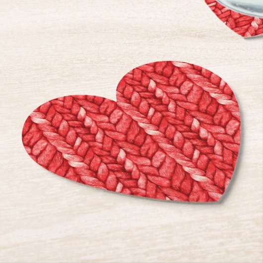 赤いスウェーターのブライズシャワー ペーパーコースター (アングル)