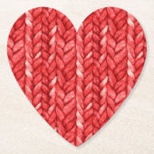 赤いスウェーターのブライズシャワー ペーパーコースター (正面)