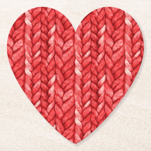 赤いスウェーターのブライズシャワー ペーパーコースター (正面)