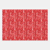 赤いスウェーター 花 ハート マカロン 誕生日 ラッピングペーパーシート (正面)