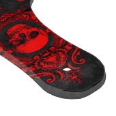 赤いスカルおよびゴシック様式黒 カッティングボード (角)