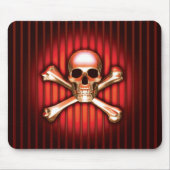 赤いスカルのマウスパッド マウスパッド (正面)