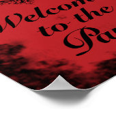 赤いスカルようこそパーティー ポスター (角)