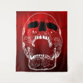 赤いスカルを叫ぶ – スカル タペストリー (正面)