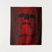 赤いスカルを叫ぶ – スカル タペストリー (正面)