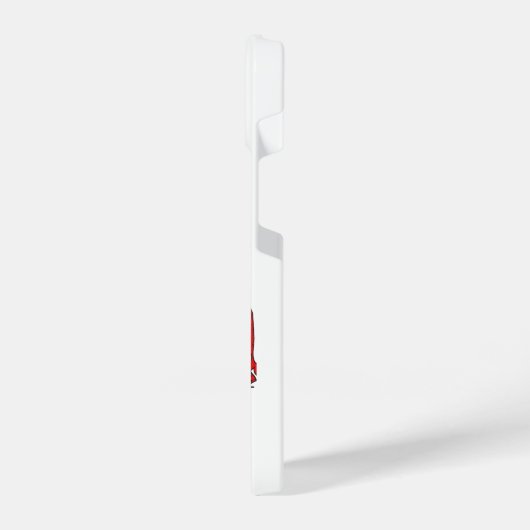 赤いスカルケース iPhoneケース (左側面)