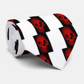 赤いスカルスケルトン ネクタイ (ロール)