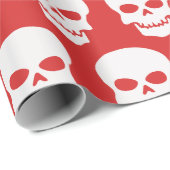 赤いスカル ラッピングペーパー (ロールコーナー)
