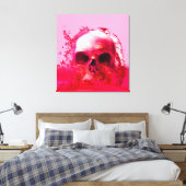 赤いスカル（水） キャンバスプリント (インサイチュ (寝室))