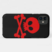 赤いスカル Case-Mate iPhoneケース (裏面(横))