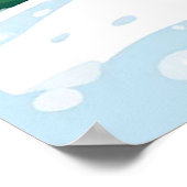 赤いスカーフと帽子の明るい雪だるま ポスター (角)