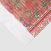 赤いスカーフに花が付いている 薄葉紙 (詳細)