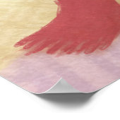 赤いスカーフのイラストレーション ポスター (角)