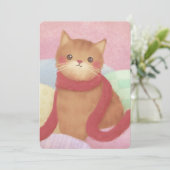 赤いスカーフのイラストレーション 招待状 (スタンド正面)