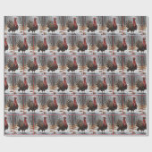 赤いスカーフのクリスマストルコ ラッピングペーパー (フラット)