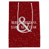 赤いスカーフのクリスマスハスキー ミディアムペーパーバッグ (裏面)