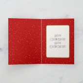 赤いスカーフのクリスマスホワイト猫 カード (内部)