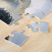 赤いスカーフの愛らしい黒羊 ジグソーパズル (側面)