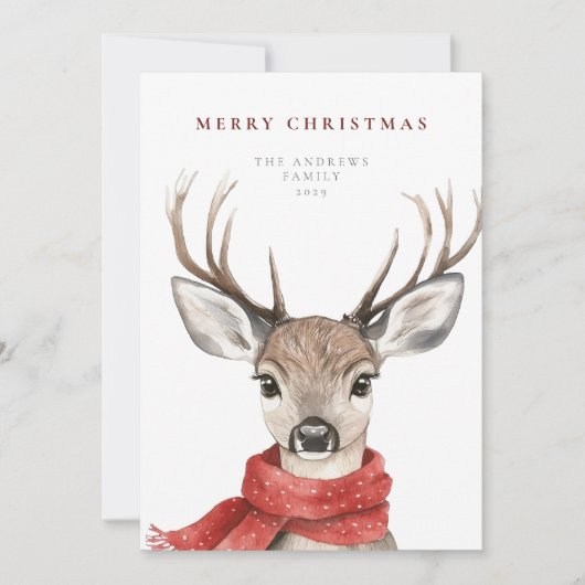 赤いスカーフを巻いた聖降誕祭のお祭り騒ぎ シーズンカード (正面)