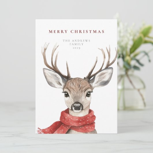 赤いスカーフを巻いた聖降誕祭のお祭り騒ぎ シーズンカード (スタンド正面)